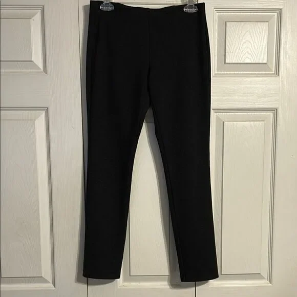 EILEEN FISHER Petite Small Charcoal Gray Knit Legging Pants Stretch Pull-On - Picture 1 of 7